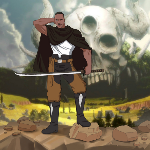 THE STRONGEST MAN FROM BLACK BULL - BLACK CLOVER CUSTOM DRAWING , Black Clover, Black Clover Custom Drawing, product:turn-me-magic-knight, Yami