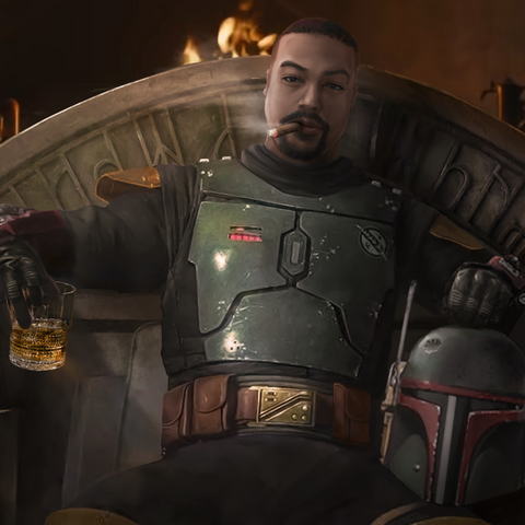 THE CRIME LORD OF THE GALAXY - STAR WARS CUSTOM DRAWING , Boba Fett, other, product:turn-me-other-gold, Star Wars