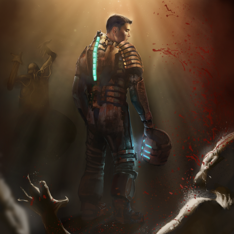 THE ONLY SURVIVOR ON SPACE - DEAD SPACE CUSTOM DRAWING , Dead Space, Isaac Clarke, other, product:turn-me-other, Video Game