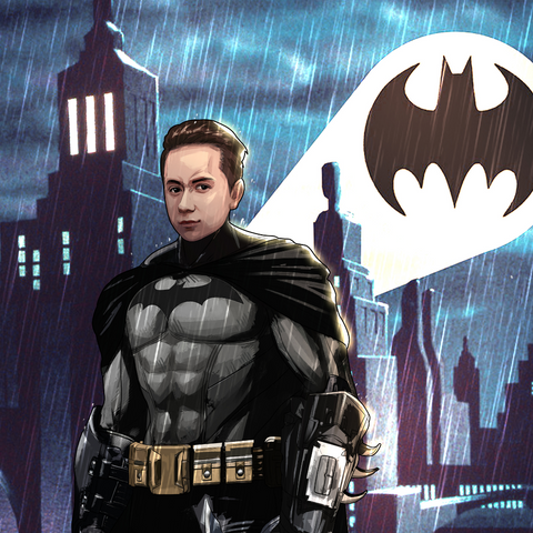A BAT IN THE NIGHT - BATMAN CUSTOM DRAWING , Batman, DC Custom Drawing, DC hero, DC Universe, product:turn-me-dc-hero