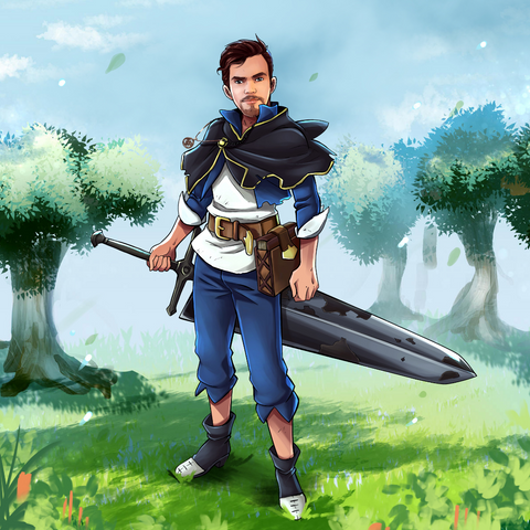 THE YOUNG MAGIC KNIGHT - BLACK CLOVER CUSTOM PORTRAIT , Asta, Black Clover, Black Clover Custom Drawing, product:turn-me-magic-knight