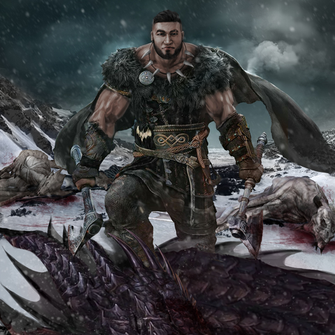 THE LEGENDARY VIKING - GAME CUSTOM ARTWORK , Custom Artwork, Custom Drawing, other, product:turn-me-other-gold