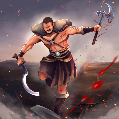 RAGE OF THE BARBARIAN - DIABLO CUSTOM DRAWING , Diablo, Diablo Custom Drawing, other, product:turn-me-other, Video Game