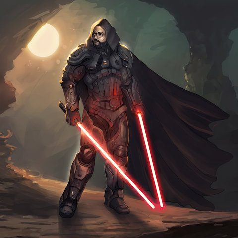 DARKNESS BEHIND THE SUN - STAR WARS CUSTOM ARTWORK , product:turn-me-other-gold, Sith Lord, Star Wars, Star Wars Custom Anime Portrait