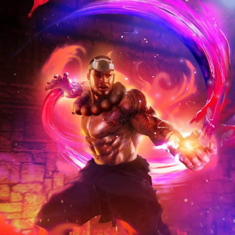 THE MASTER OF EVIL KUNGFU - STREET FIGHTER CUSTOM ARTWORK , Akuma, product:turn-me-other-gold, Street Fighter