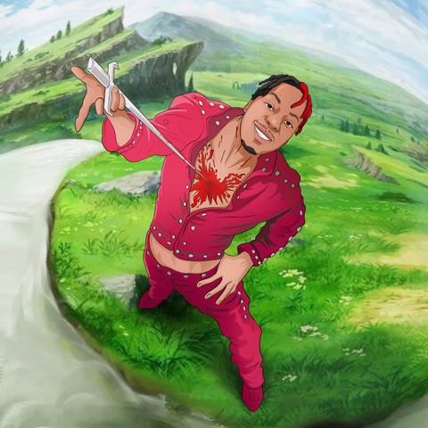 AN IMMORTAL MAN - SEVEN DEADLY SINS CUSTOM DRAWING , 7 deadly sins, Ban, product:turn-me-other, Seven Deadly Sins, Seven Deadly Sins Custom Drawing