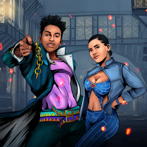 THE TALENTED STAND USERS - JOJO BIZZARE ADVENTURE CUSTOM DRAWING , Jojo, JoJo Custom Drawing, Jojo's Bizarre Adventure, JoJo's Bizarre Adventure Custom Anime Portrait, Jotaro, product:turn-me-jojo