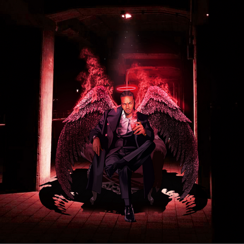 INTO THE DARKNESS - DC HEROES CUSTOM DRAWING , DC Custom Anime Portrait, DC Custom Drawing, DC hero, Lucifer, Lucifer Morningstar, product:turn-me-dc-hero-gold