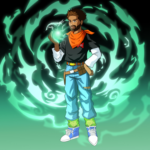 AGE OF THE ROBOT - DRAGON BALL CUSTOM PORTRAIT , Android 17, Dragon Ball, Dragon Ball Anime Portrait, Dragon Ball Custom Anime Portrait, product:turn-me-saiyan