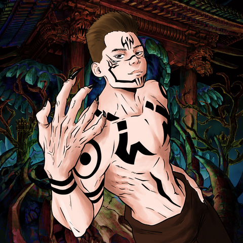 THE KING'S RESURRECTION - JUJUTSU KAISEN CUSTOM PORTRAIT , JJK, Jujutsu Kaisen, product:turn-me-other, Sukuna, Yuji Itadori