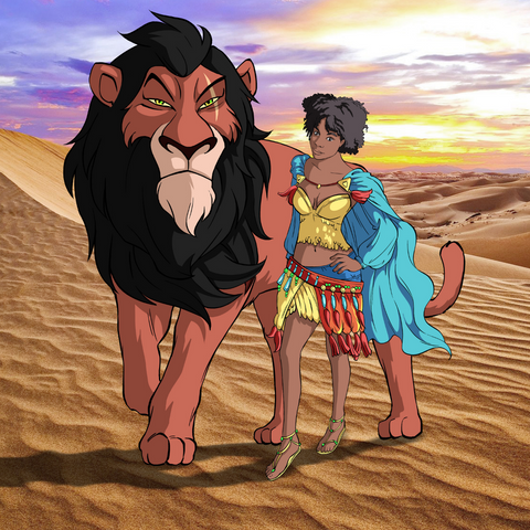 A QUEEN OF THE LIONS - THE LION KING CUSTOM DRAWING , Cartoon, Cartoon Custom Drawing, other, product:turn-me-other, The Lion King