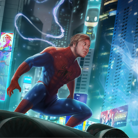 THE AMAZING SPIDERMAN - MARVEL CUSTOM DRAWING , Marvel Custom Anime Portrait, Marvel Custom Drawing, Marvel Hero, product:turn-me-marvel-hero-gold, Spiderman