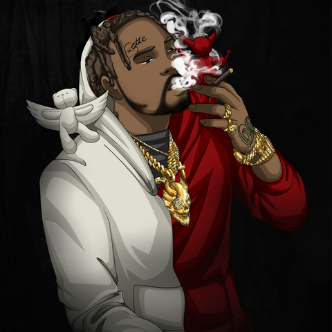 THE SADDEST BOY WITH 2 SIDES OF LIFE - CUSTOM DRAWING , Boy Custom Drawing, Custom Artwork, Custom Drawing, product:turn-me-other