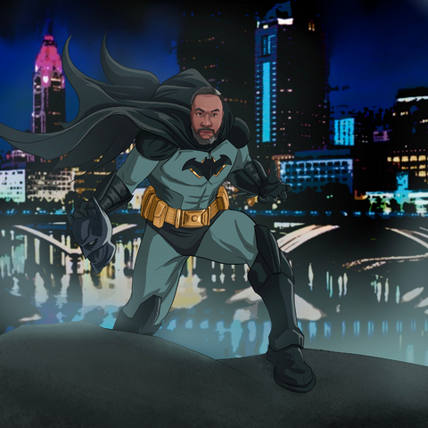 THE OLD ARKHAM KNIGHT - DC HEROES CUSTOM DRAWING , Batman, DC Custom Drawing, DC hero, product:turn-me-dc-hero