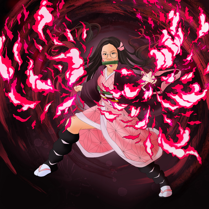 THE POWER OF DEMON SISTER - DEMON SLAYER CUSTOM DRAWING , Demon Slayer, Demon Slayer Custom Anime Portrait, Demon Slayer Custom Drawing, Nezuko, product:turn-me-demon-slayer