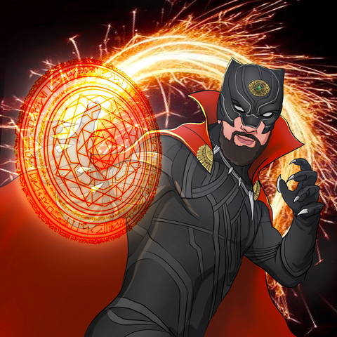 DOCTOR BLACK PANTHER - MARVEL COMICS CUSTOM DRAWING , Black Panther, Doctor Strange, Marvel Custom Drawing, Marvel Hero, product:turn-me-marvel-hero