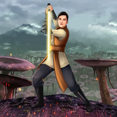 A REAL HERO OF THE GALAXY - STAR WARS CUSTOM DRAWING , Jedi Knight, product:turn-me-other, Star Wars, Star Wars Custom Drawing