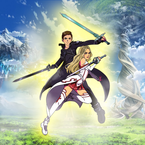 THE VRMMORPG COUPLE - SWORD ART ONLINE CUSTOM DRAWING , Asuna, Kirito, other, product:turn-me-other, Sword Art Online
