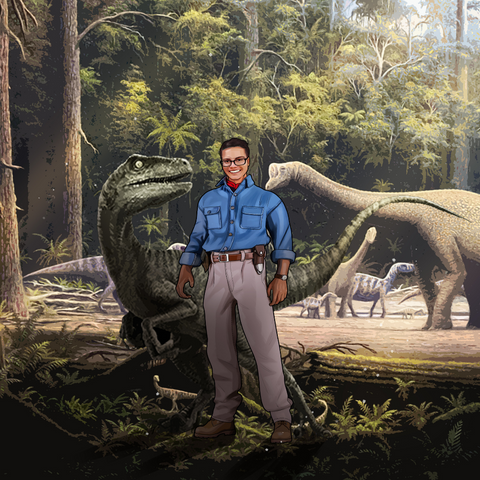 A DINOSAUR TRAINER - JURASSIC PARK CUSTOM DRAWING , Jurassic Park, other, product:turn-me-other