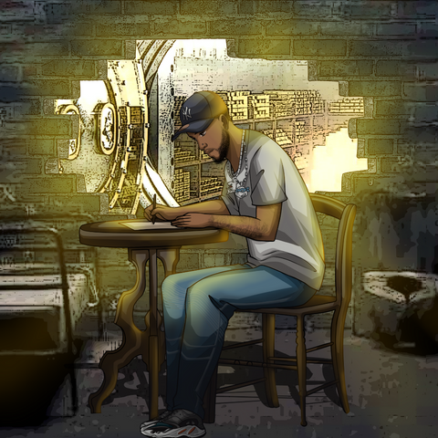 THE POWER OF KNOWLEDGE - BOY CUSTOM DRAWING , Boy Drawing, Custom Drawing, product:turn-me-other