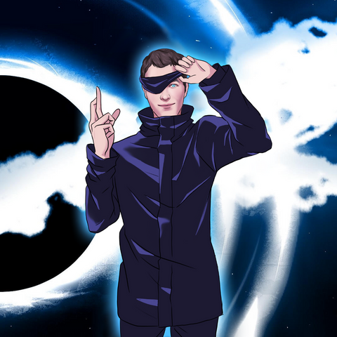 THE POWER OF INFINITY - JUJUTSU KAISEN CUSTOM PORTRAIT , Gojo Satoru, Jujutsu Kaisen, Jujutsu Kaisen Custom Drawing, other, product:turn-me-other