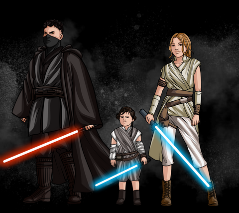 Mighty Family , Baby Jedi, Jedi, Mighty Family, Sith Lord, Star Wars, the Star Wars Galaxy