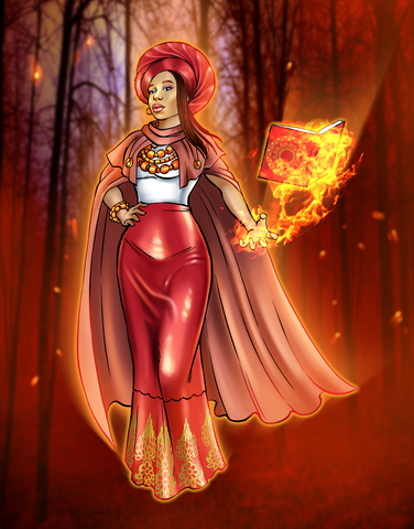 The Spirit of Fire , Black Clover, Black Clover Knight Captain, Fire Magic, Mereoleona Vermillion, product:turn-me-other, The Spirit of Fire