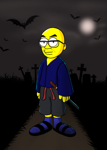 Empty Hell , Empty Hell, Jin, product:turn-me-yellow, Samurai Champloo, Simpson