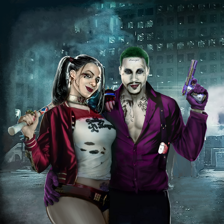 The Perfect Match - DC Couple portrait , DC Couple portrait, DC hero, DC Universe, product:turn-me-dc-hero-gold, The Perfect Match