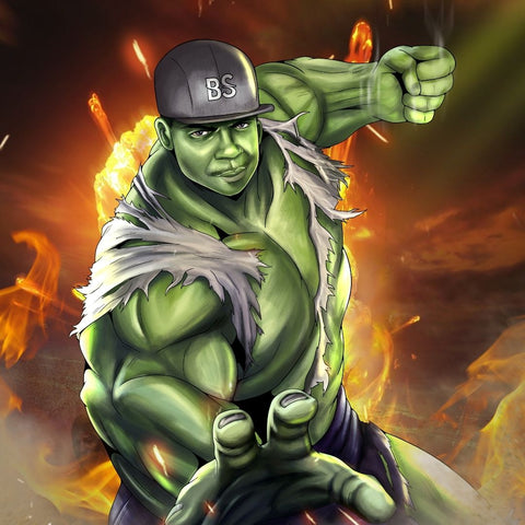 HULK SMASH - MARVEL CUSTOM ARTWORK , Hulk, Marvel Custom Drawing, Marvel Hero, Marvel Universe, product:turn-me-marvel-hero