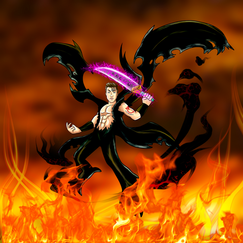 No Choice - The Seven Deadly Sins Custom Drawing , captain of the Seven Deadly Sins, Meliodas, No Choice, product:turn-me-deadly-sin, The Seven Deadly Sins Custom Drawing