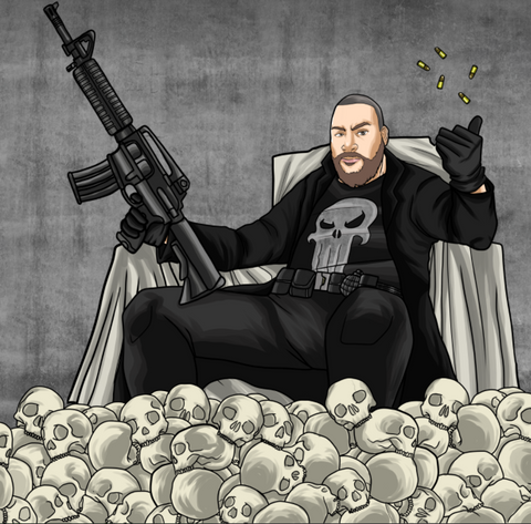 WORSE THING THAN DYING - THE PUNISHER CUSTOM ARTWORK , Marvel Art From Photo, Marvel Custom Anime Portrait, Marvel Custom Drawing, product:turn-me-marvel-hero, The Punisher