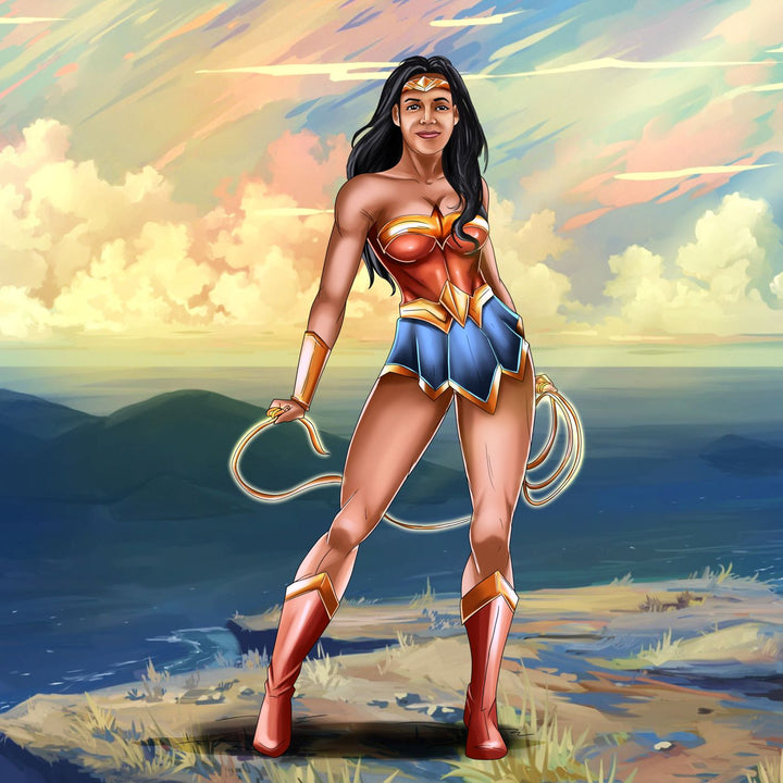 The Symbol of Justice - DC Art From Photo , DC Art From Photo, DC hero, DC Universe, product:turn-me-dc-hero, The Symbol of Justice, Wonder Woman