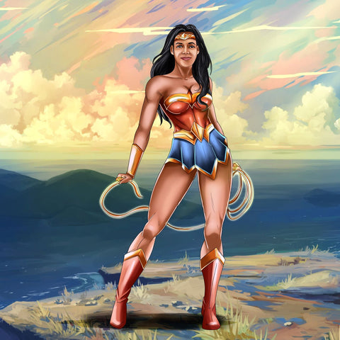The Symbol of Justice - DC Art From Photo , DC Art From Photo, DC hero, DC Universe, product:turn-me-dc-hero, The Symbol of Justice, Wonder Woman