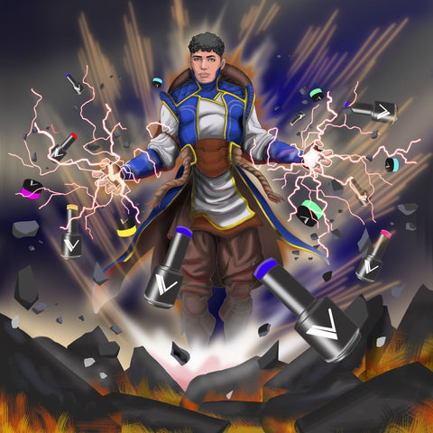 God of Thunder - Mortal Kombat Custom Anime Portrait , God of Thunder, Mortal Kombat Custom Anime Portrait, product:turn-me-other, protector of Earthrealm, Raiden