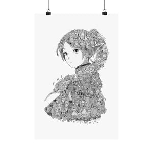 FRIEREN BLACK & WHITE POSTER FRIEREN BLACK & WHITE POSTER