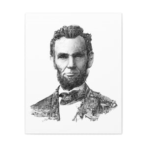 ABRAHAM LINCOLN BLACK & WHITE CANVAS ABRAHAM LINCOLN BLACK & WHITE CANVAS