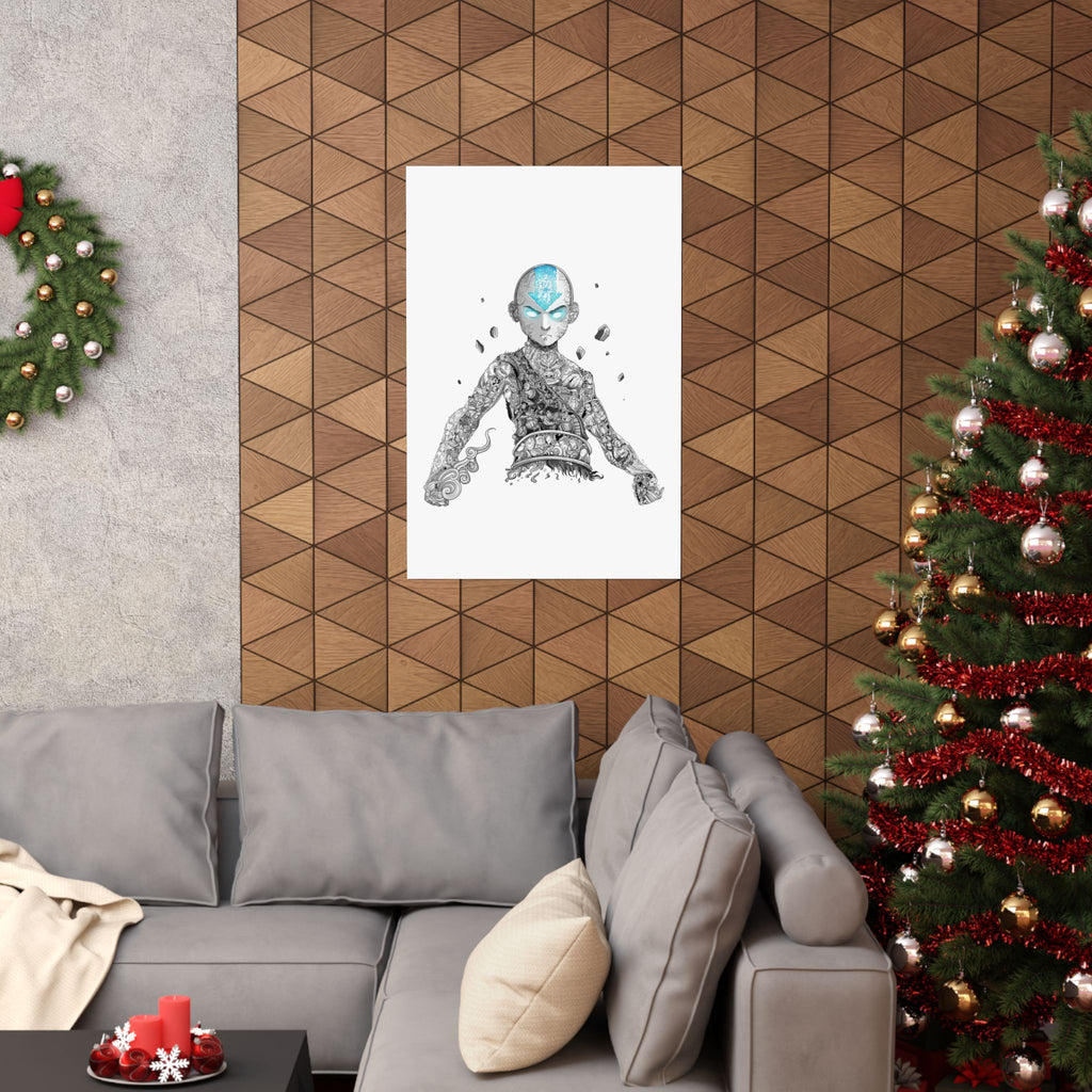 AANG BLACK & WHITE POSTER (Colored Eyes) AANG BLACK & WHITE POSTER (Colored Eyes)