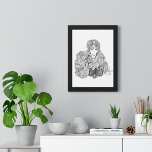 SESSHOMARU BLACK & WHITE FRAMED POSTER SESSHOMARU BLACK & WHITE FRAMED POSTER