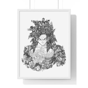 GOKU SSJ4 BLACK & WHITE FRAMED POSTER GOKU SSJ4 BLACK & WHITE FRAMED POSTER