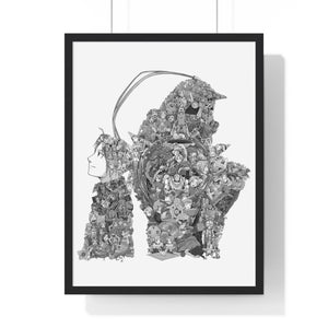 EDWARD ALPHONSE BLACK & WHITE FRAMED POSTER EDWARD ALPHONSE BLACK & WHITE FRAMED POSTER