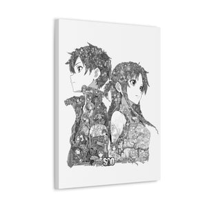 KIRITO ASUNA BLACK & WHITE CANVAS KIRITO ASUNA BLACK & WHITE CANVAS