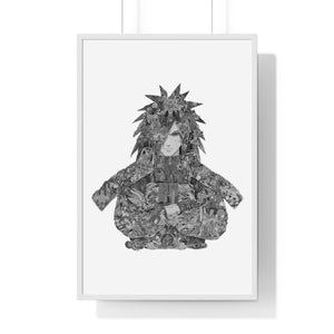 MADARA BLACK & WHITE FRAMED POSTER MADARA BLACK & WHITE FRAMED POSTER
