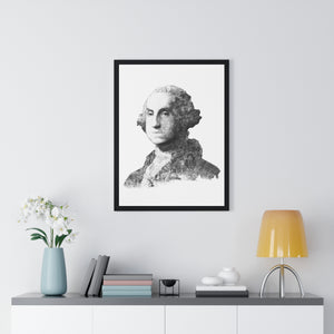 GEORGE WASHINGTON BLACK & WHITE FRAMED POSTER GEORGE WASHINGTON BLACK & WHITE FRAMED POSTER