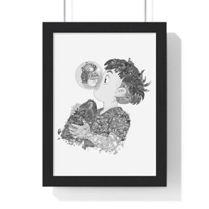 PONYO BLACK & WHITE FRAMED POSTER PONYO BLACK & WHITE FRAMED POSTER