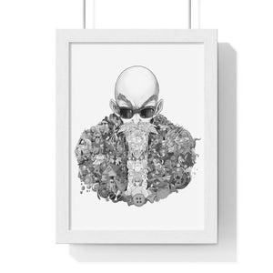 MASTER ROSHI BLACK & WHITE FRAMED POSTER MASTER ROSHI BLACK & WHITE FRAMED POSTER