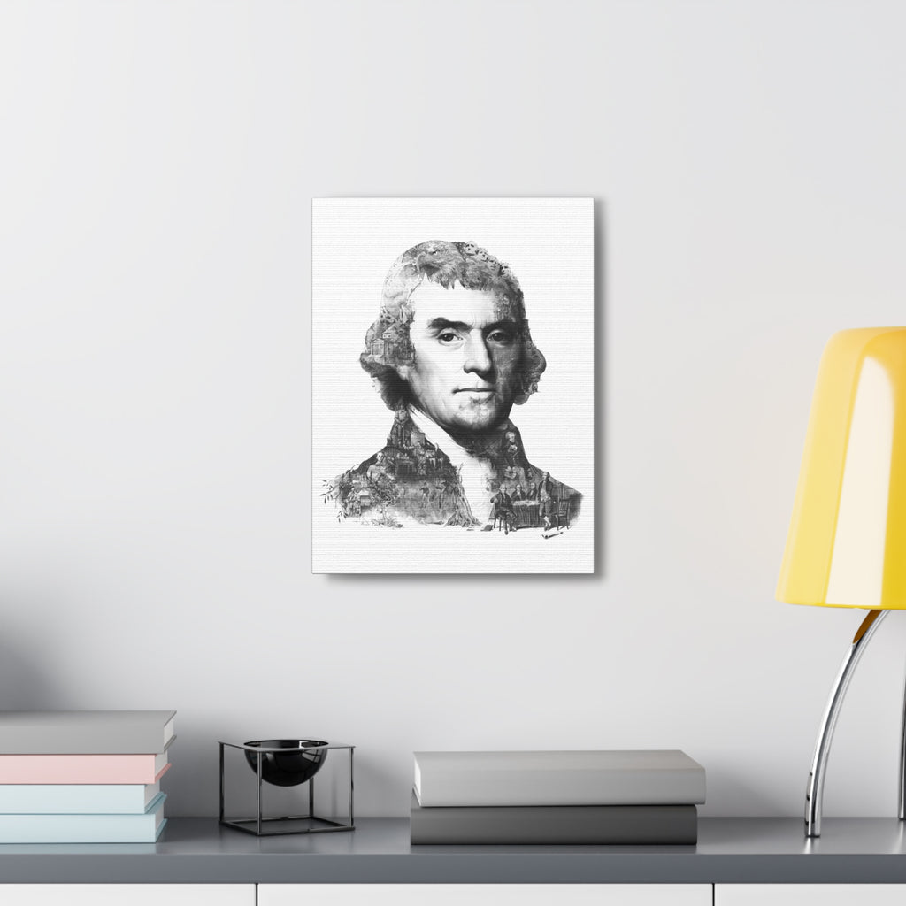 THOMAS JEFFERSON BLACK & WHITE CANVAS THOMAS JEFFERSON BLACK & WHITE CANVAS