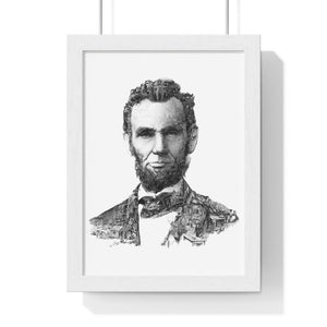 ABRAHAM LINCOLN BLACK & WHITE FRAMED POSTER ABRAHAM LINCOLN BLACK & WHITE FRAMED POSTER