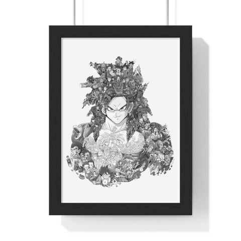 GOKU SSJ4 BLACK & WHITE FRAMED POSTER GOKU SSJ4 BLACK & WHITE FRAMED POSTER