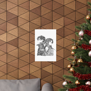 KIRITO ASUNA BLACK & WHITE POSTER KIRITO ASUNA BLACK & WHITE POSTER